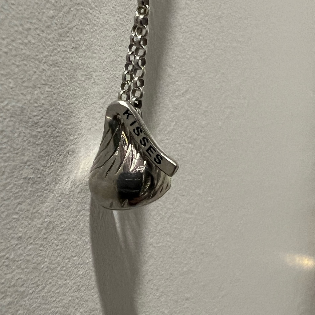 Hersheys Kiss Sterling Silver Necklace